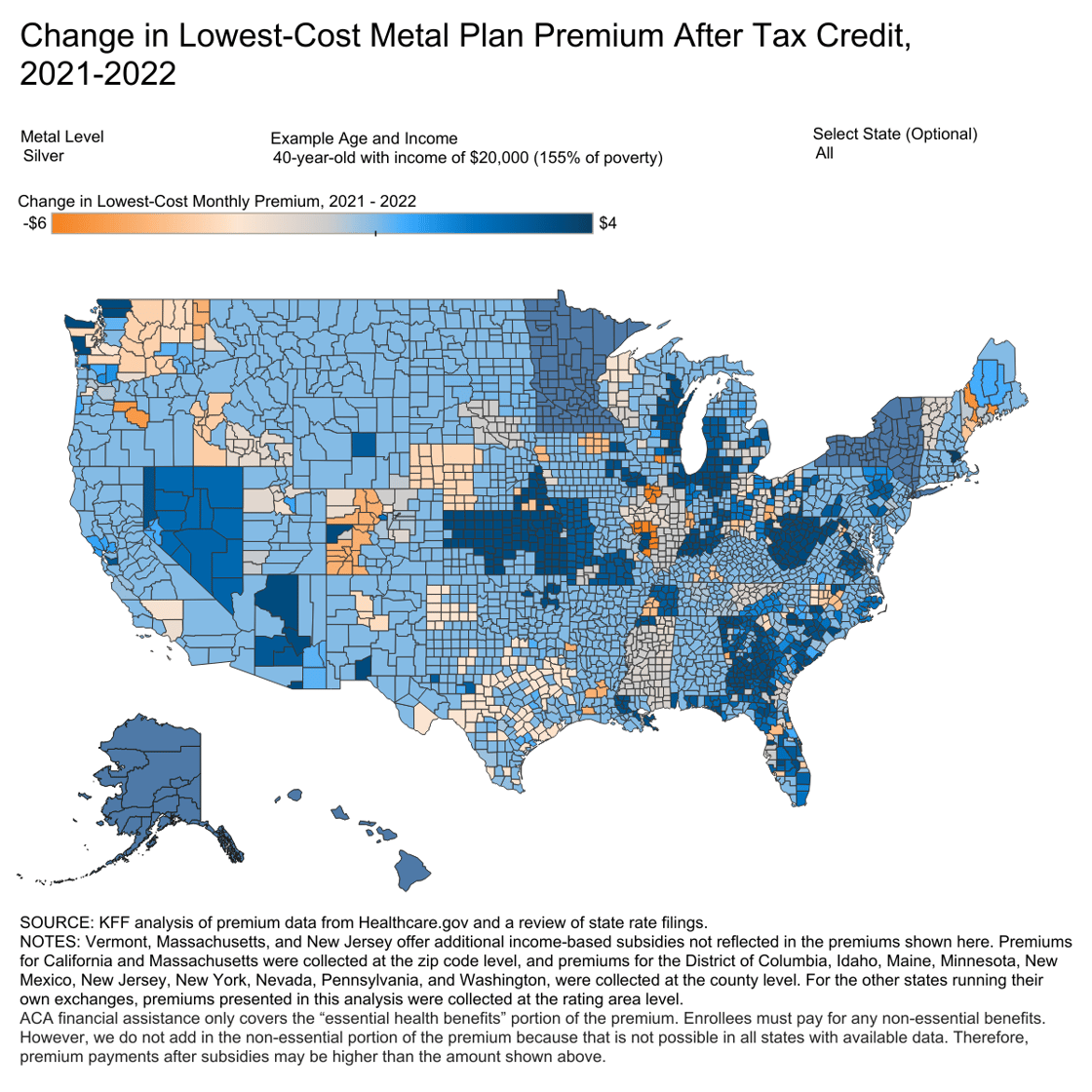 Changes by county dashboard